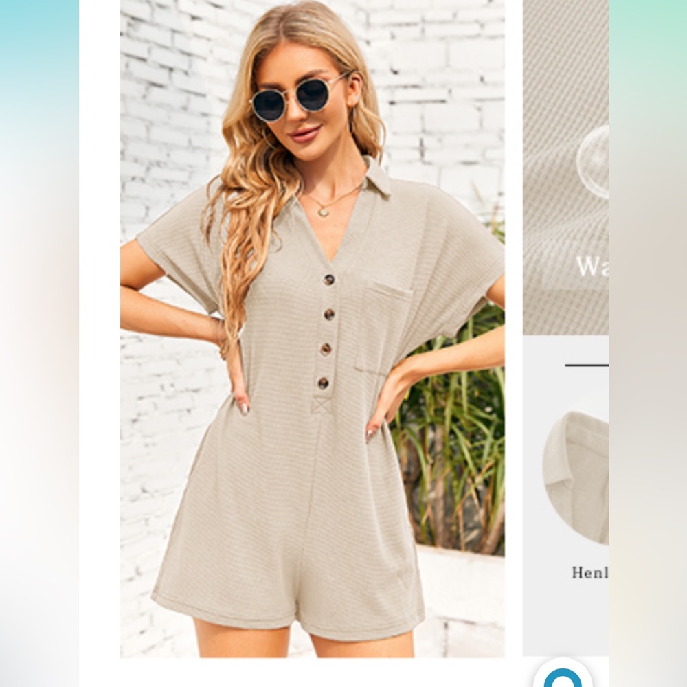 Bright Romper - Jumpsuit Button Up Romper